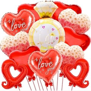NWT Heart Shape Foil Balloons Bachelorette Party Decor "I DO" Bridal Shower Kit